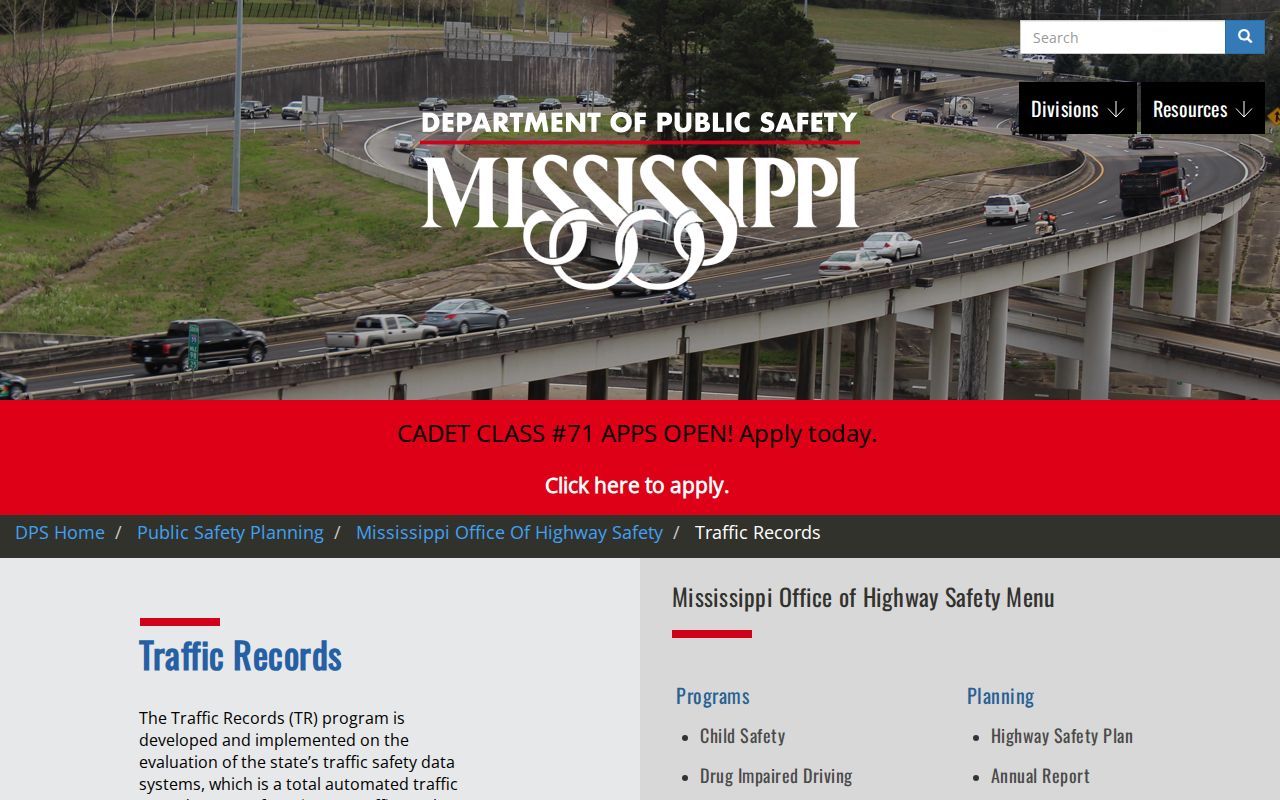 Clarke County traffic court records Mississippi traffic records information